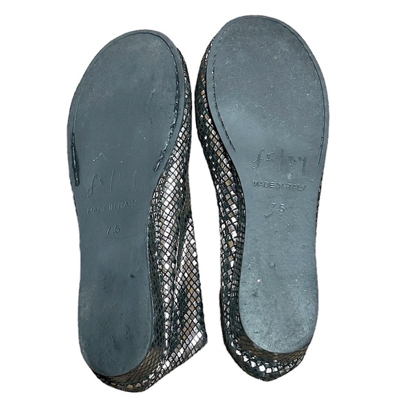 Metallic French Sole Ballet Low Wedge - Picture 4 of 4